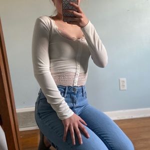 Forever 21 Long Sleeve Crop Top